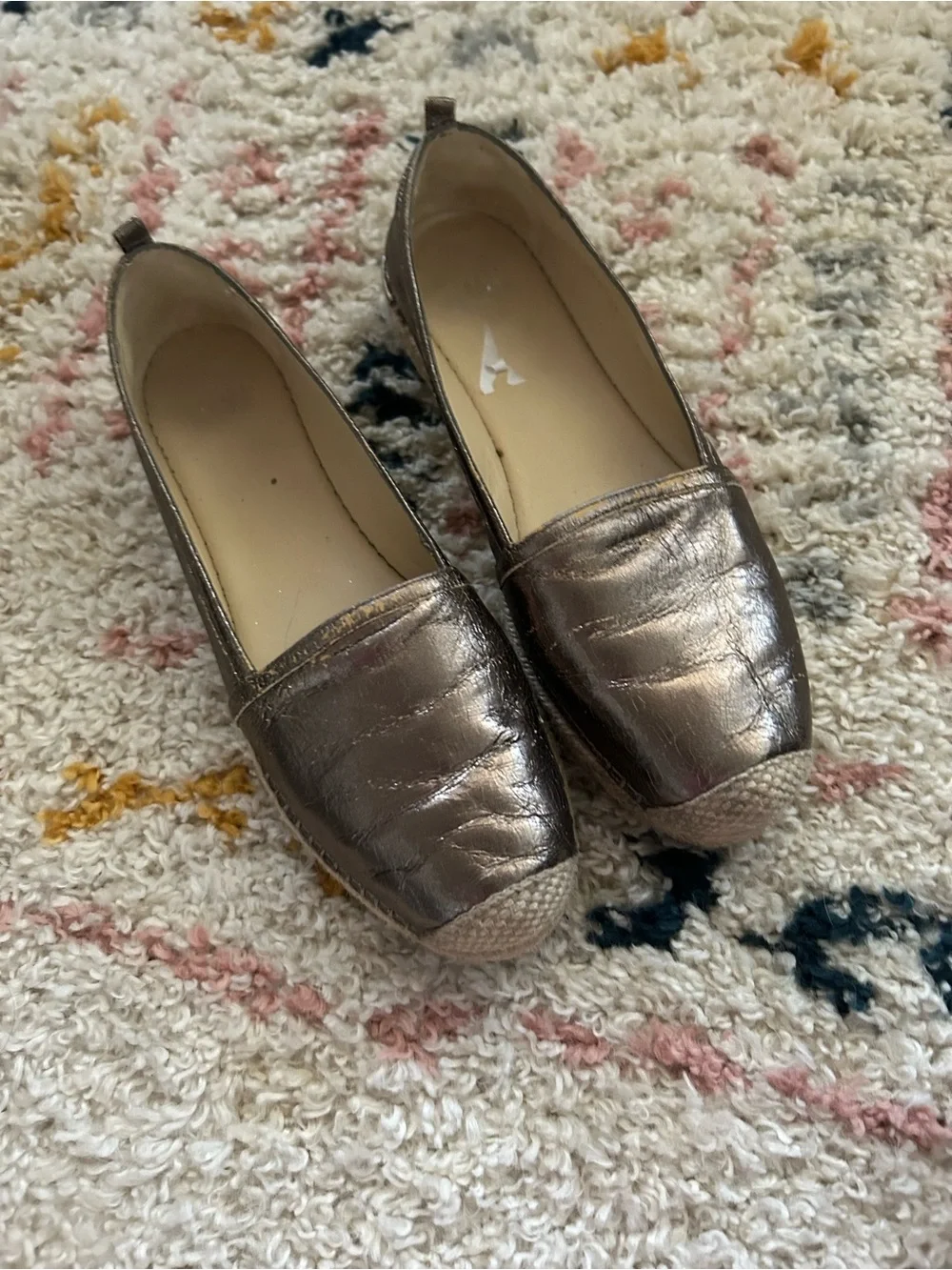 Stuart Weitzman metallic espadrille 9.5